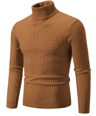 LORENZO CABLE KNIT TURTLENECK