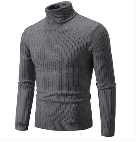 LORENZO CABLE KNIT TURTLENECK