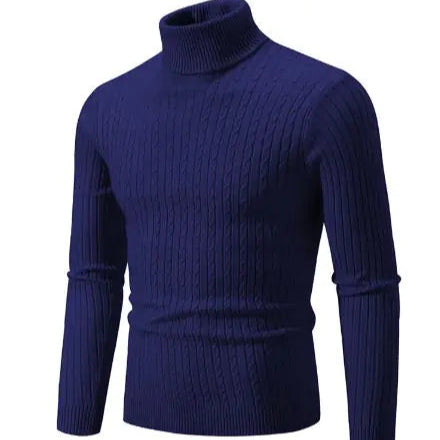 LORENZO CABLE KNIT TURTLENECK