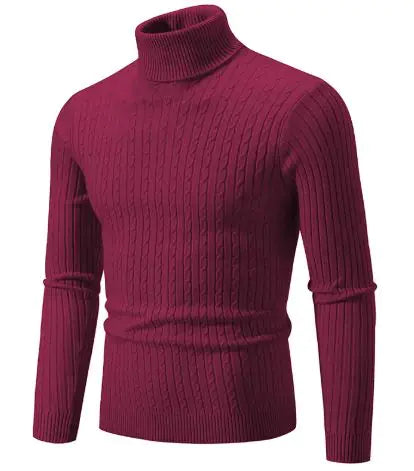 LORENZO CABLE KNIT TURTLENECK