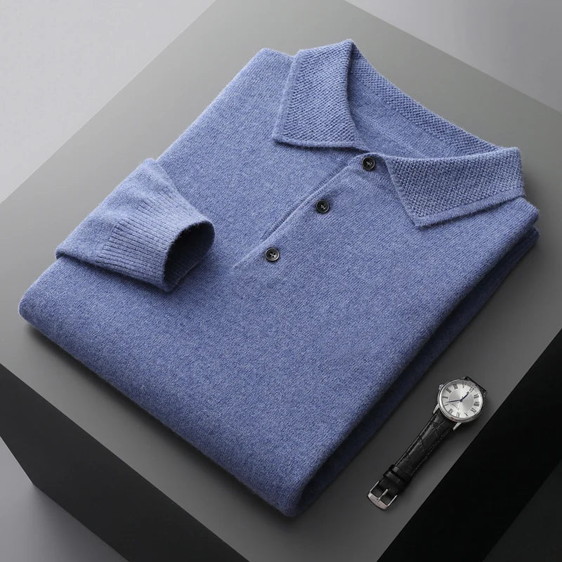 CORTONA MERINO WOOL POLO PULLOVER