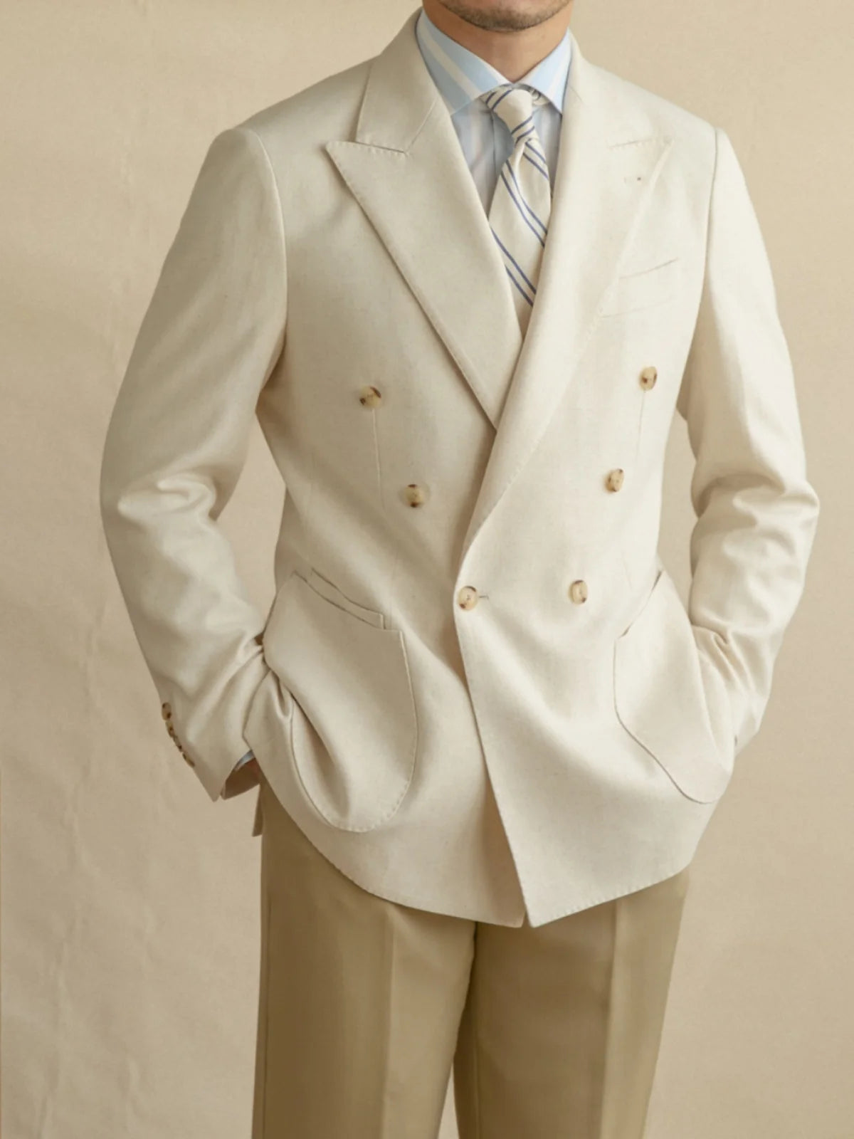 TRENTO LINEN DOUBLE-BREASTED SUIT