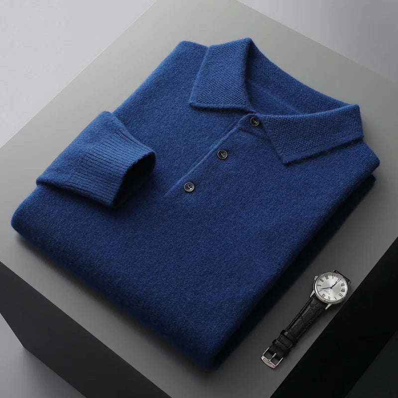 CORTONA MERINO WOOL POLO PULLOVER