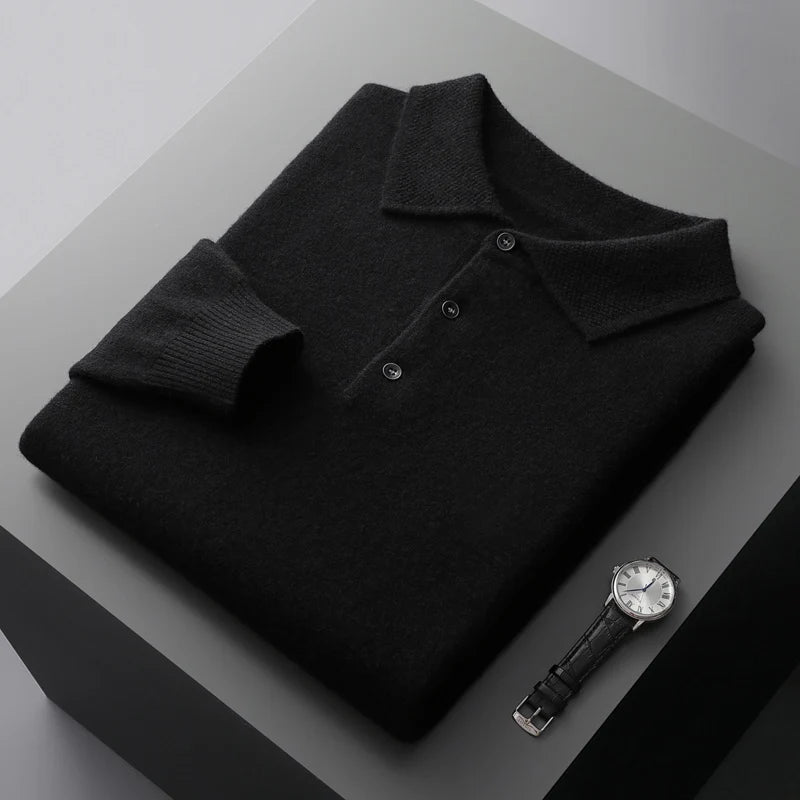 CORTONA MERINO WOOL POLO PULLOVER