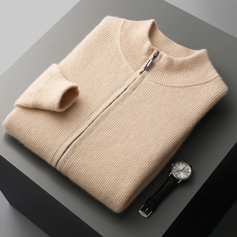 BERGAMO CASHMERE FULL-ZIP JUMPER