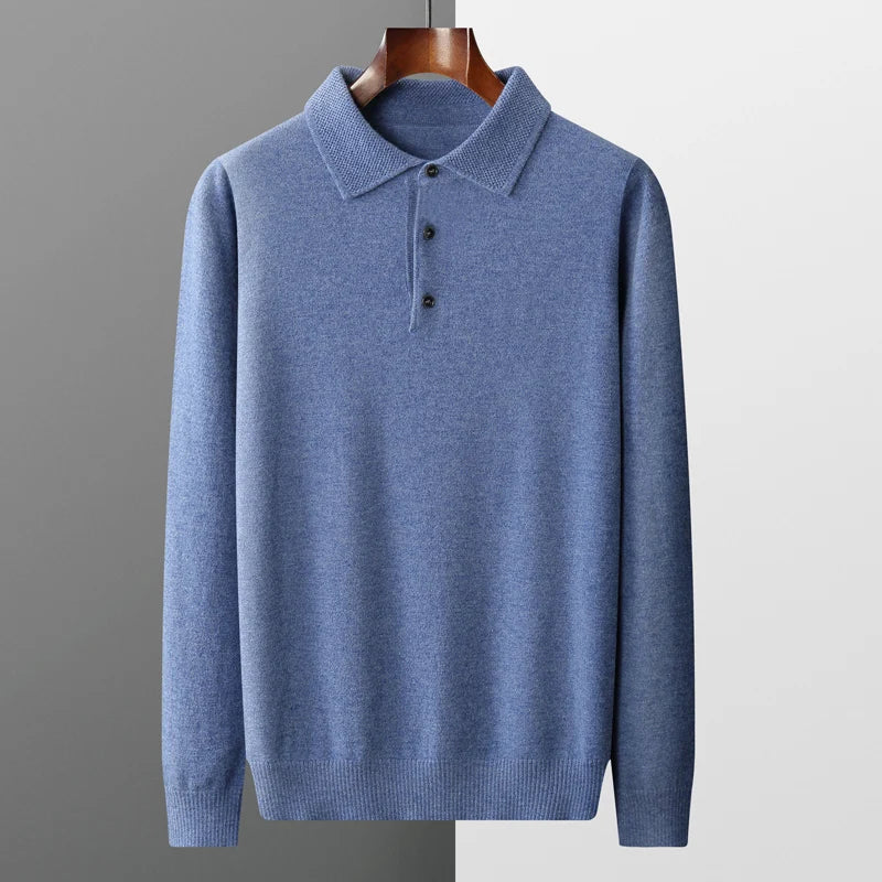 CORTONA MERINO WOOL POLO PULLOVER