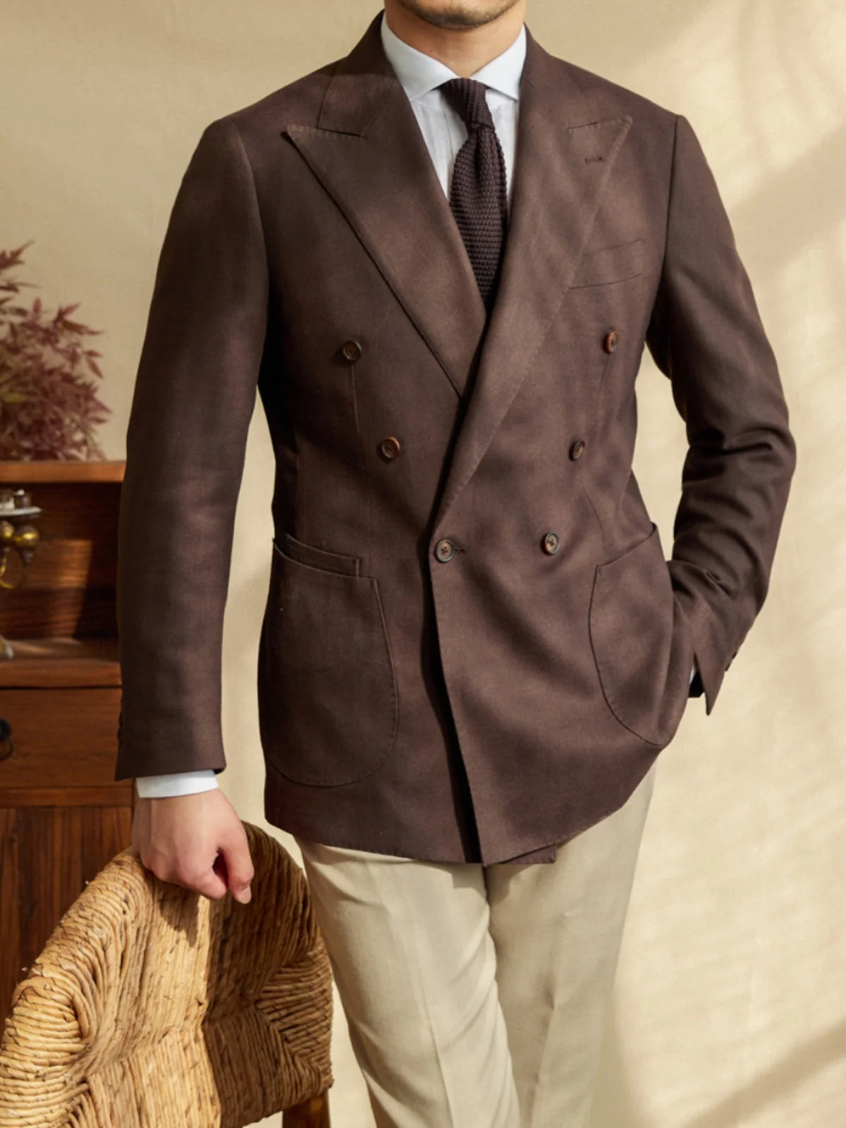 TRENTO LINEN DOUBLE-BREASTED SUIT