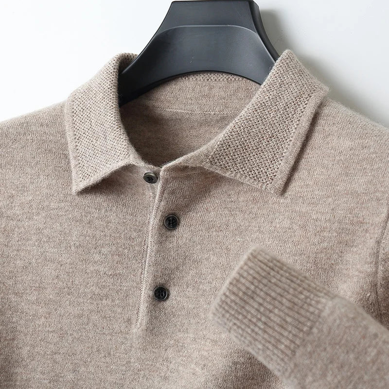 CORTONA MERINO WOOL POLO PULLOVER