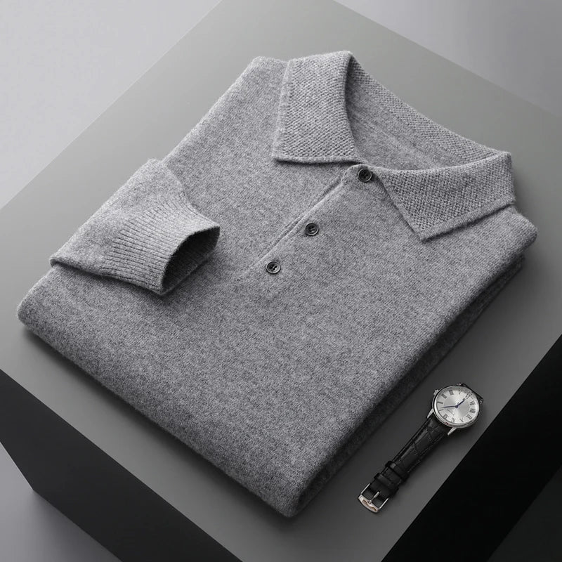 CORTONA MERINO WOOL POLO PULLOVER