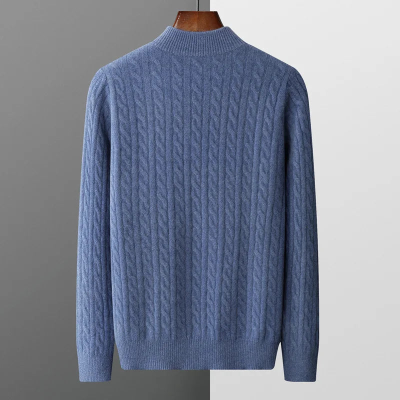 ALBA CASHMERE QUARTER-ZIP SWEATER