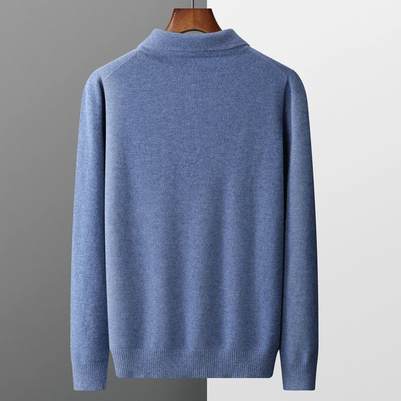 CORTONA MERINO WOOL POLO PULLOVER