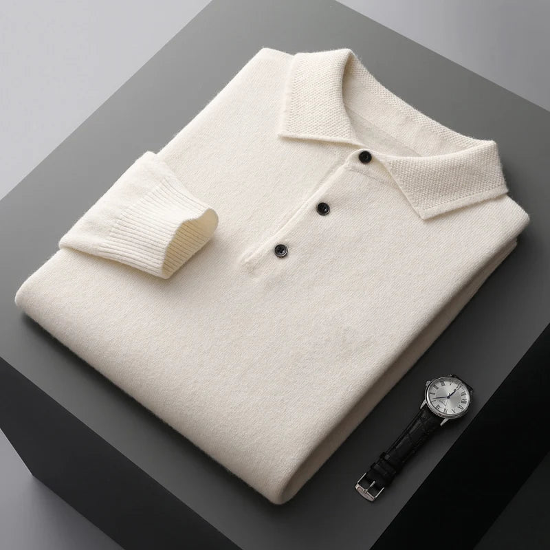 CORTONA MERINO WOOL POLO PULLOVER