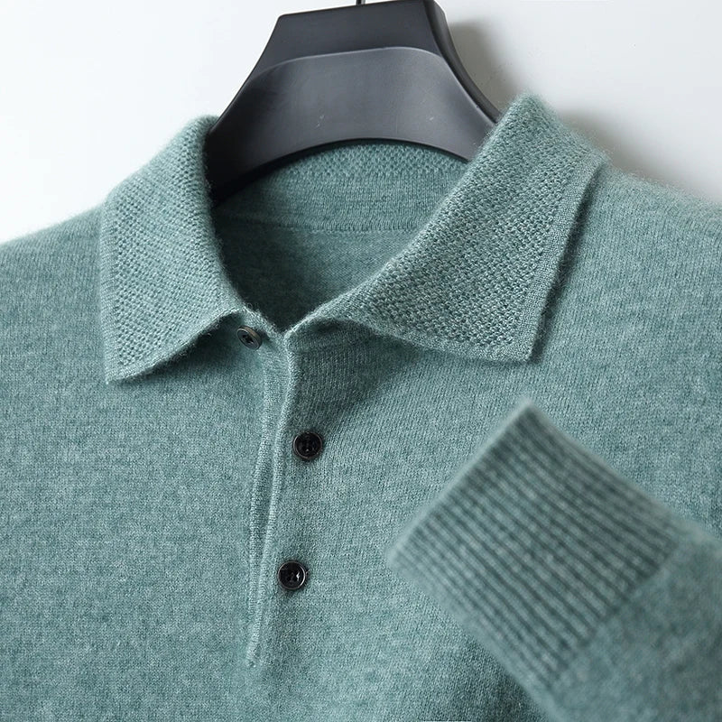 CORTONA MERINO WOOL POLO PULLOVER